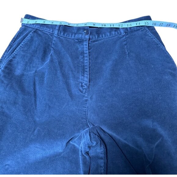 L.L. Bean Blue Original Fit Corduroy Pants Women's Size 14 Tall - Picture 10 of 11